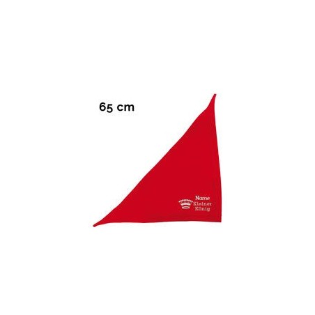 Schecker - Besticktes Halstuch kleiner König + Krone + Name [65cm - Rot]