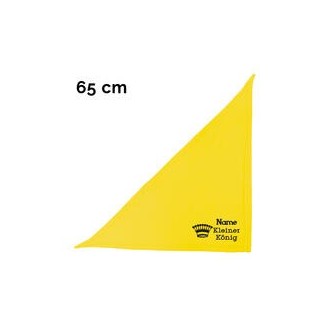 Schecker - Besticktes Halstuch kleiner König + Krone + Name [65cm - Gelb]
