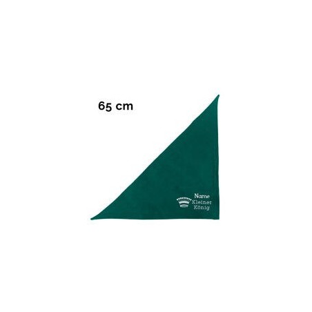 Schecker - Besticktes Halstuch kleiner König + Krone + Name [65cm - Petrol]