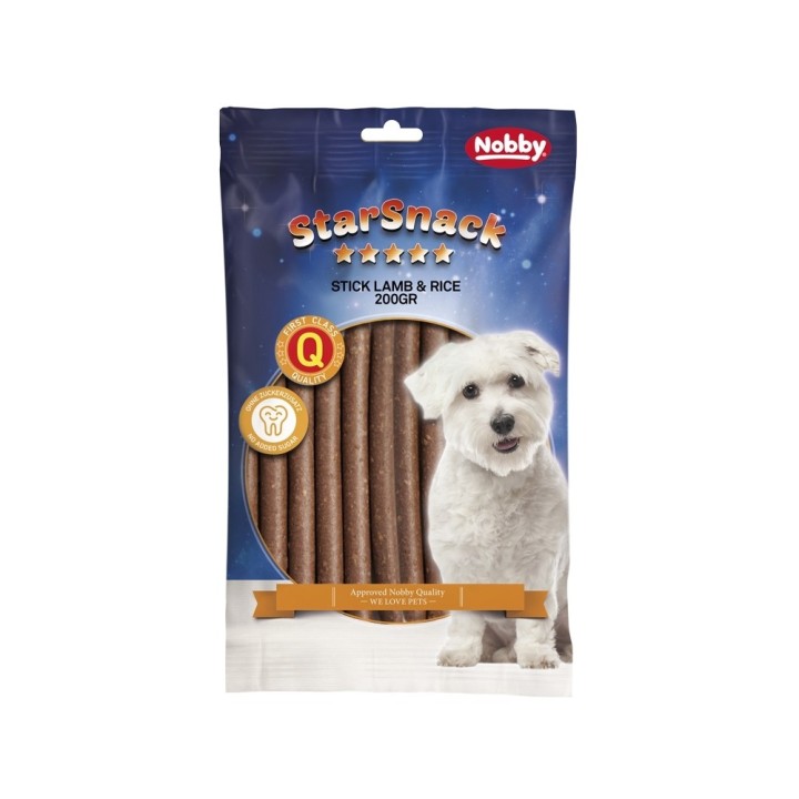 Leckerlis für Hunde Nobby Pet StarSnack Sticks Lamb & Rice 200 g