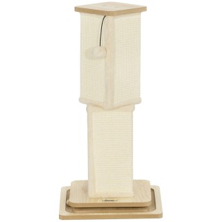 PawHut 3-in-1 Kratzstamm, 67cm Kratzsäule, Sisal-Katzenkratzbaum mit Spielball, Kratzbaum für Katzen, Katzen Kratzmöbel, Indo
