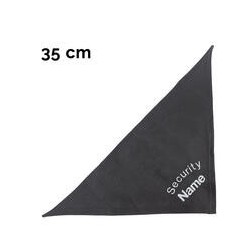Schecker - Besticktes Halstuch Security + Name [35cm - Schwarz]
