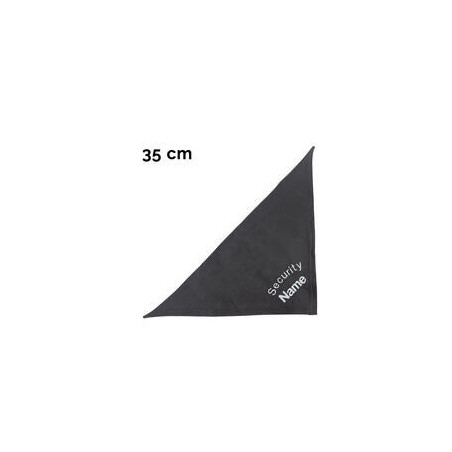 Schecker - Besticktes Halstuch Security + Name [35cm - Schwarz]