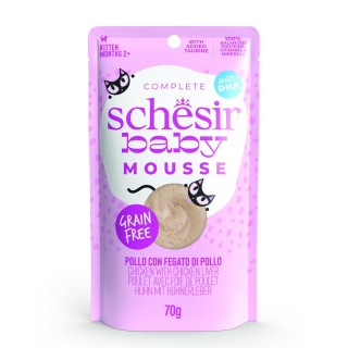 Schesir Baby Mousse 12 x 70 g - Huhn mit Hühnerleber