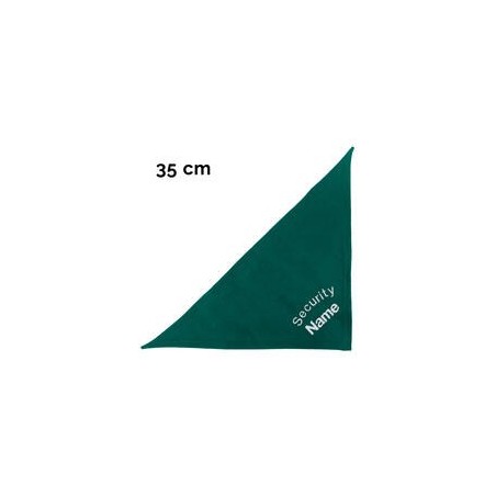 Schecker - Besticktes Halstuch Security + Name [35cm - Petrol]