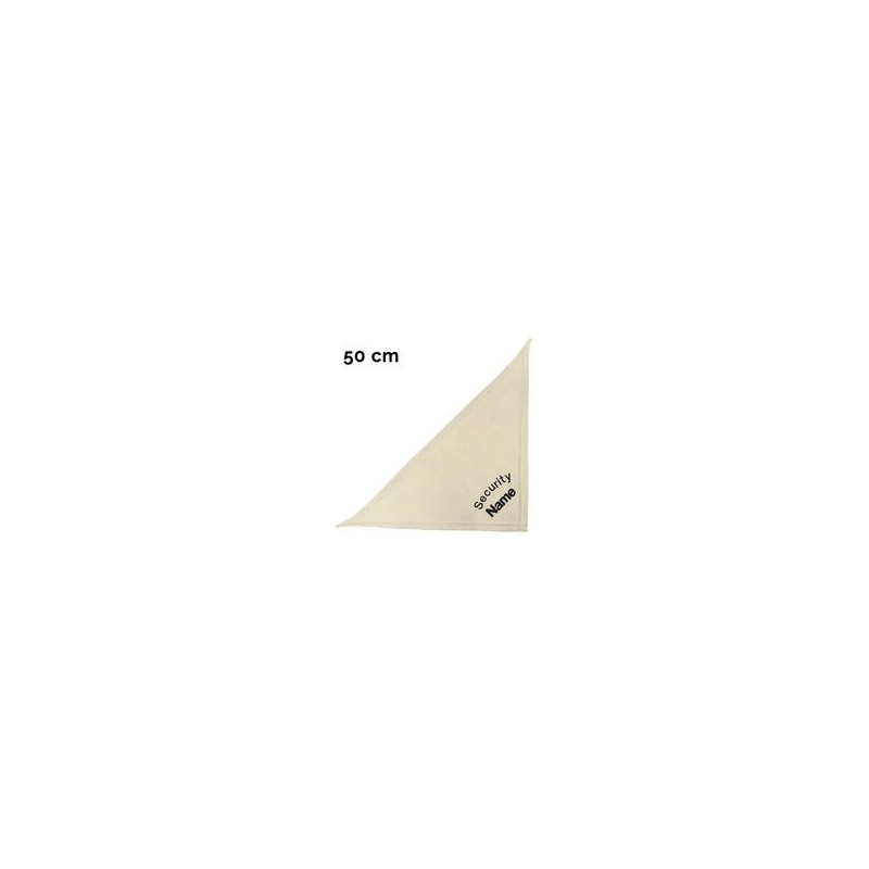 Schecker - Besticktes Halstuch Security + Name [50cm - Beige]