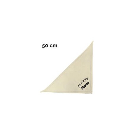 Schecker - Besticktes Halstuch Security + Name [50cm - Beige]
