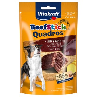Sparpaket Vitakraft Beef Stick Quadros 7 x 70 g - Leber & Kartoffel