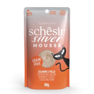Schesir Silver Mousse 12 x 80 g - Lachs und Huhn