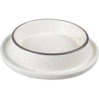 Duvoplus Anti-Verschütten Futternapf 'Stone Speckle' weiß - 1 Stk