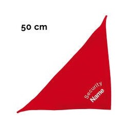 Schecker - Besticktes Halstuch Security + Name [50cm - Rot]