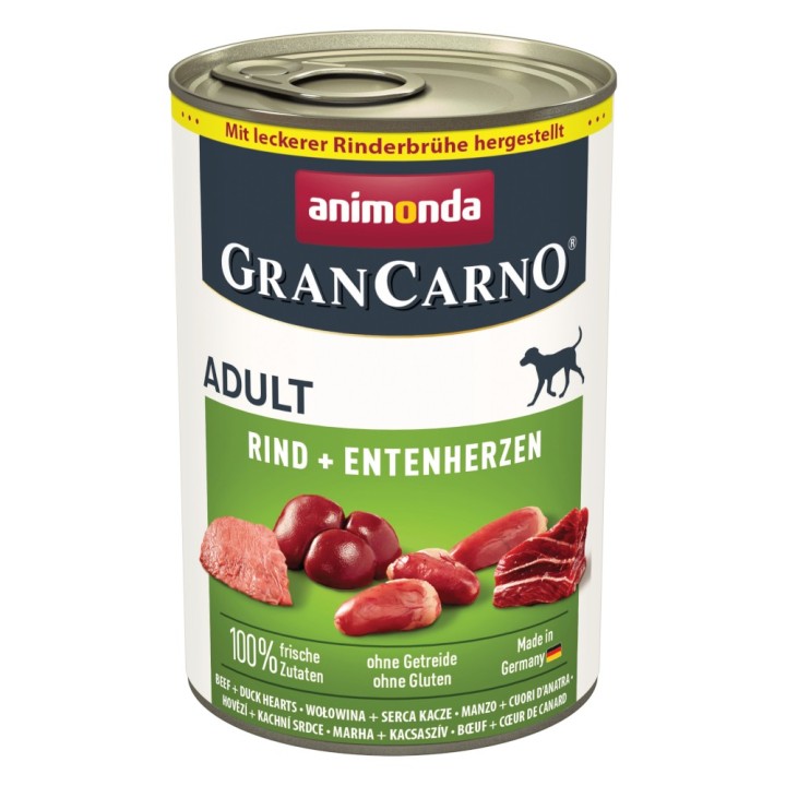 animonda GranCarno Original Adult 6 x 400 g - Rind + Entenherzen