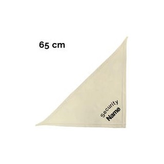 Schecker - Besticktes Halstuch Security + Name [65cm - Beige]