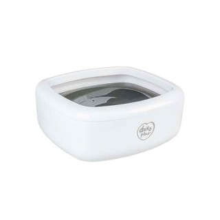 Duvo+ Auslaufsicherer Trinknapf - 1500 ml - 21 x 20 x 8,5 cm - Weiß/Grau