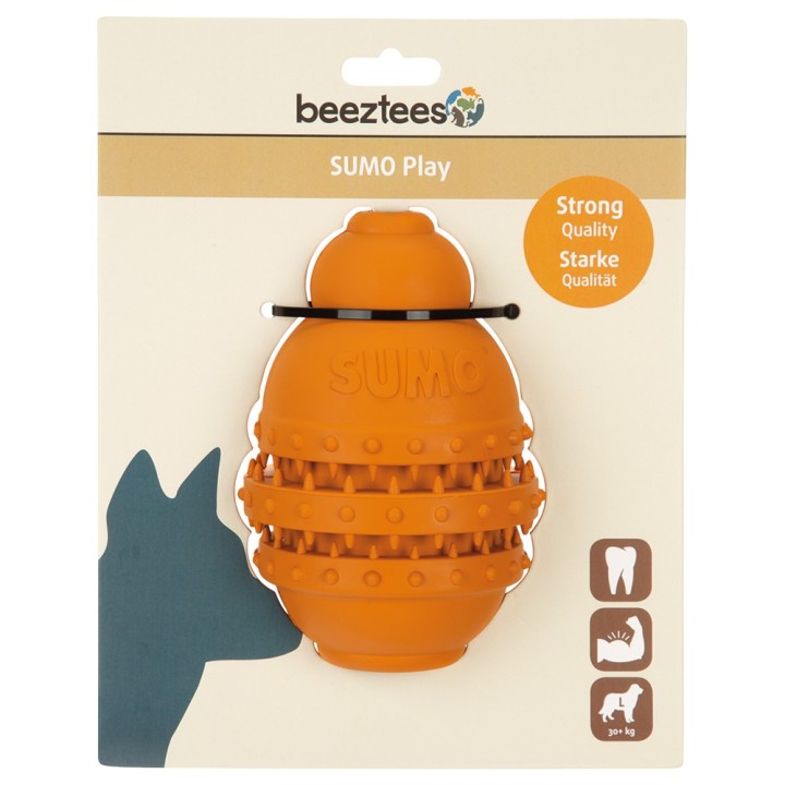 beeztees Hundespielzeug Sumo Play Dental - Größe L: Ø 10 x H 15 cm