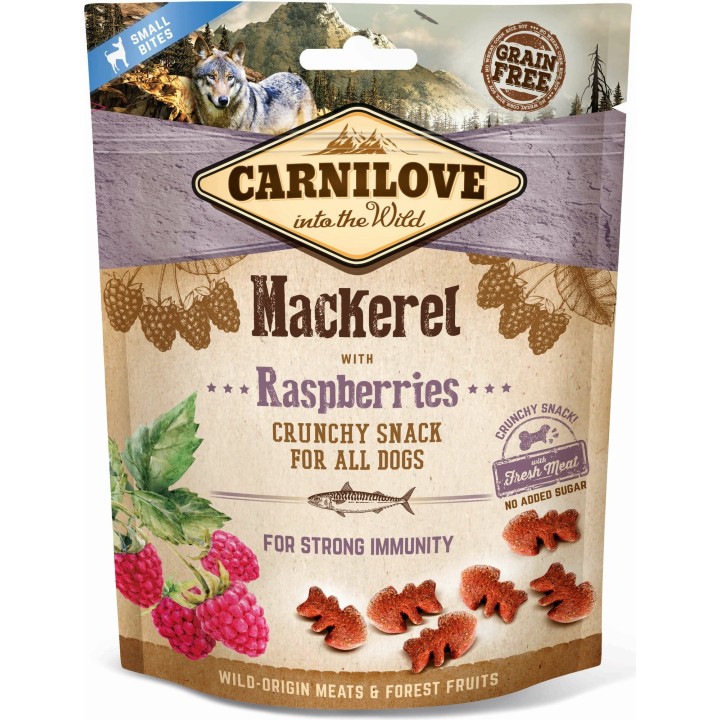 Carnilove Crunchy Snack Mackerel with Raspberries - 200 g