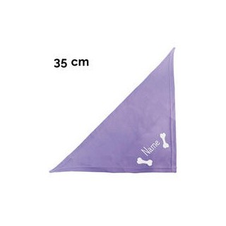 Schecker - Besticktes Halstuch 2 Knochen + Name [35cm - Flieder]