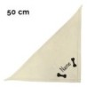 Schecker - Besticktes Halstuch 2 Knochen + Name [50cm - Beige]