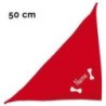 Schecker - Besticktes Halstuch 2 Knochen + Name [50cm - Rot]