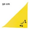 Schecker - Besticktes Halstuch 2 Knochen + Name [50cm - Gelb]