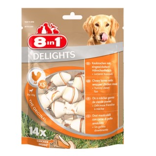 8in1 Delights Kauknochen XS - Beutel 21 Stück