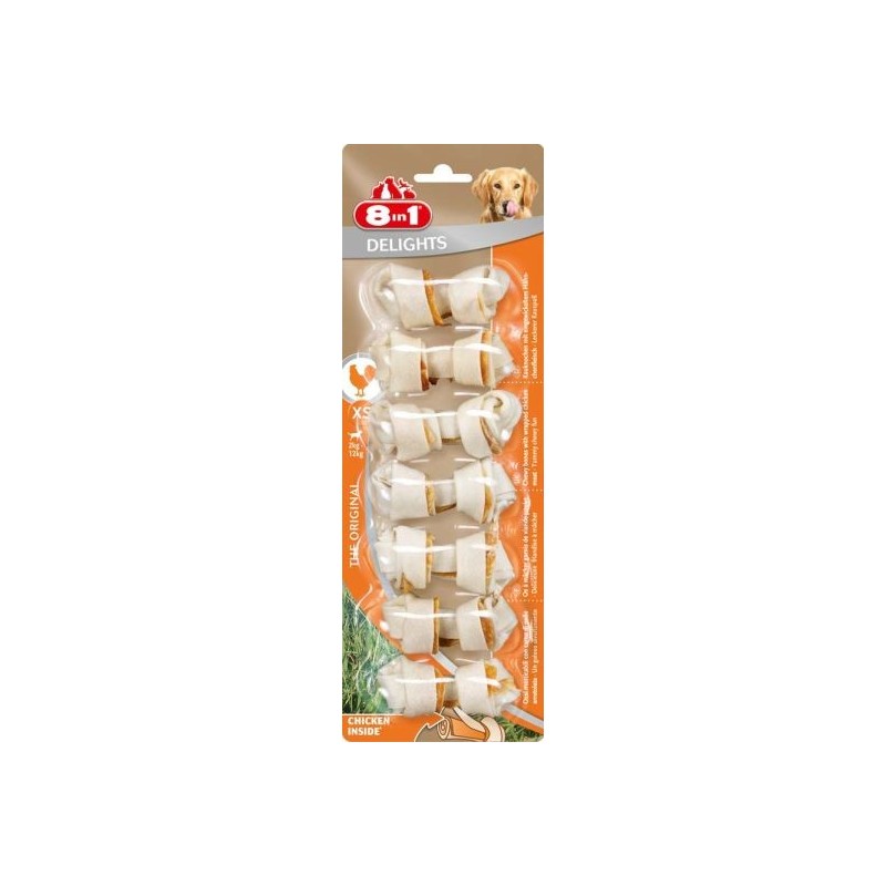 8in1 Delights Kauknochen XS 7 Pack