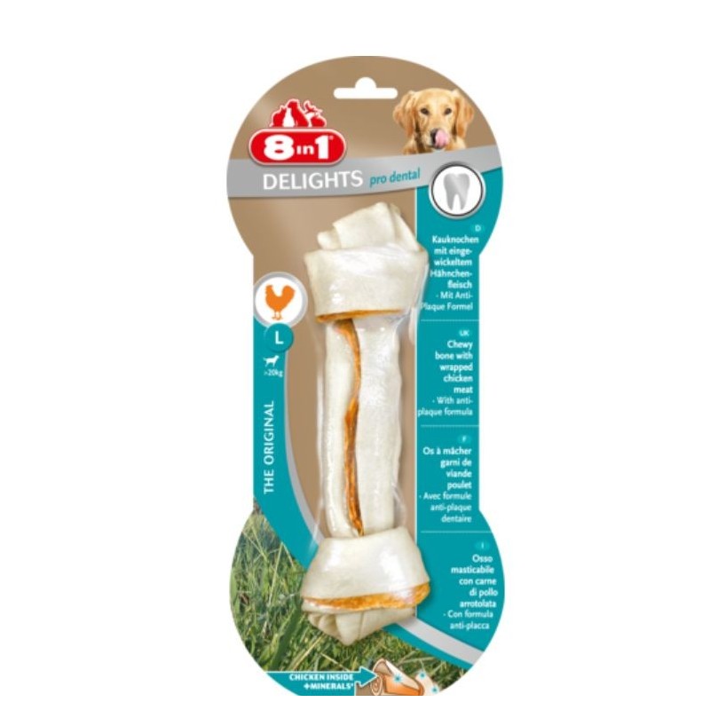 8in1 Delights Pro Dental Kauknochen L