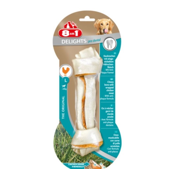 8in1 Delights Pro Dental Kauknochen L
