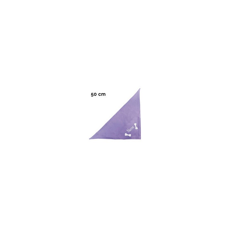 Schecker - Besticktes Halstuch 2 Knochen + Name [50cm - Flieder]