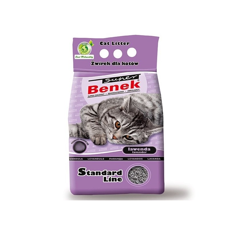 BENEK Super Katzenstreu Compact Line Lavendel 5 L