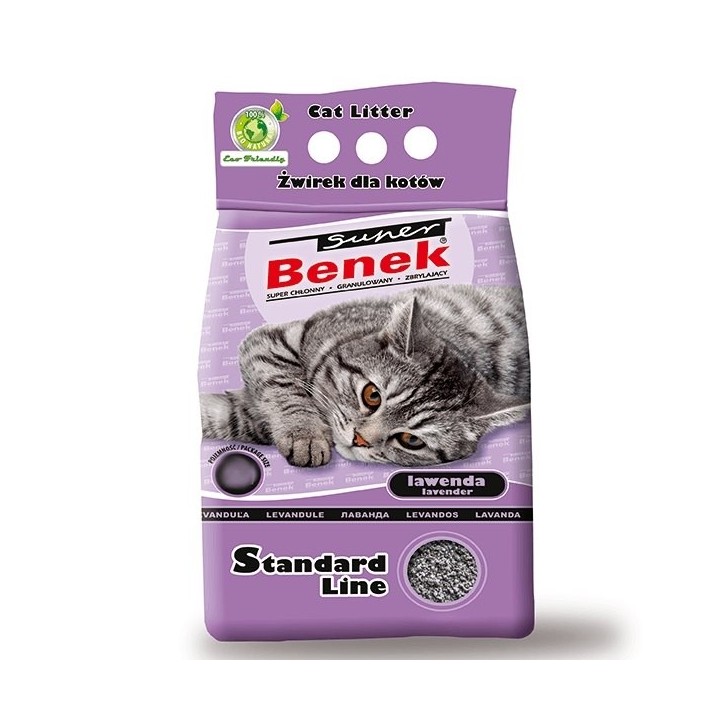 BENEK Super Katzenstreu Compact Line Lavendel 5 L