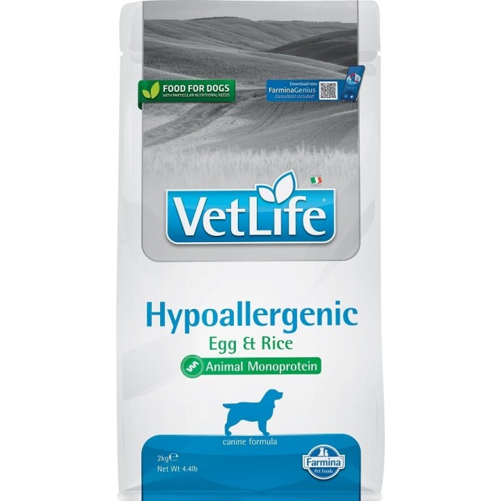 FARMINA Vet Life Hypoallergenic Egg &amp, Rice Hund 2 kg