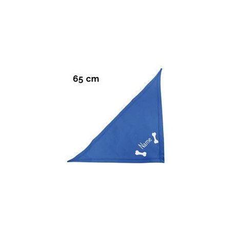 Schecker - Besticktes Halstuch 2 Knochen + Name [65cm - Royalblau]
