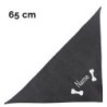 Schecker - Besticktes Halstuch 2 Knochen + Name [65cm - Schwarz]