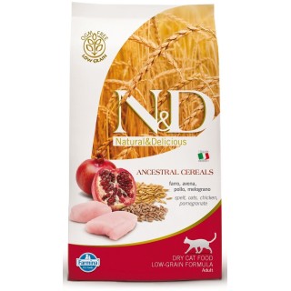 FARMINA N&amp,D Low Ancestral Grain Chicken &amp, Pomegranate Adult Cat 1.5 kg