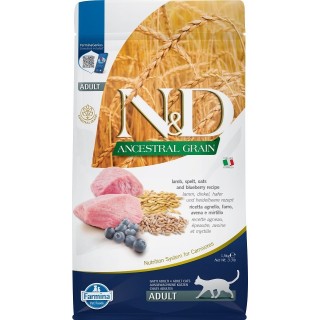 FARMINA N&amp,D Low Ancestral Grain Lamb &amp, Blueberry Adult Cat 1.5 kg