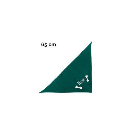 Schecker - Besticktes Halstuch 2 Knochen + Name [65cm - Petrol]