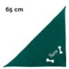 Schecker - Besticktes Halstuch 2 Knochen + Name [65cm - Petrol]