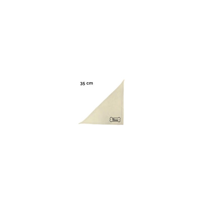 Schecker - Besticktes Halstuch Knochen + Name [35cm - Beige]