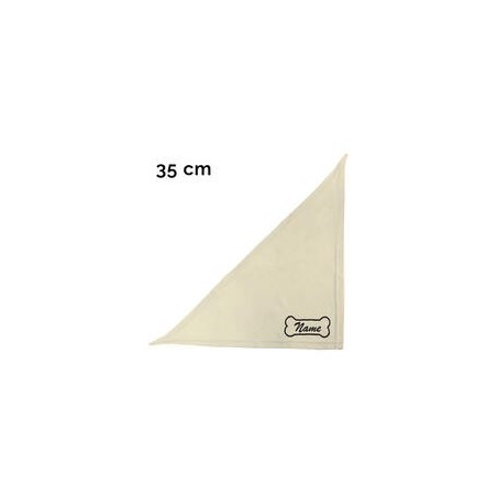 Schecker - Besticktes Halstuch Knochen + Name [35cm - Beige]
