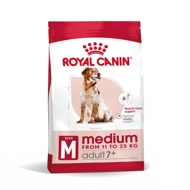 ROYAL CANIN MEDIUM Adult 7+ Trockenfutter für ältere mittelgroße Hunde 15 kg