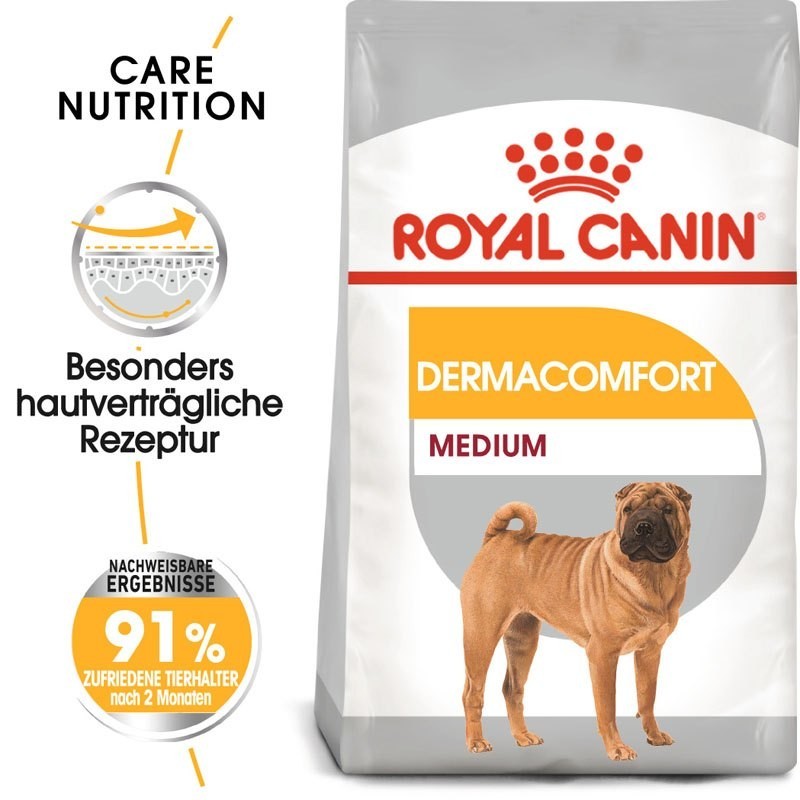 ROYAL CANIN MEDIUM Dermacomfort Trockenfutter für mittelgroße Hunde mit empfindlicher Haut 3 kg