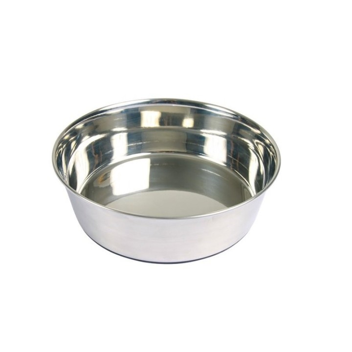 TRIXIE Edelstahlschüssel mit Gummiboden 1,7 l/21cm