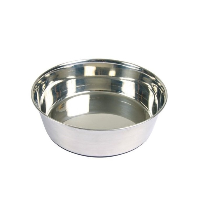 TRIXIE Edelstahlschüssel mit Gummiboden 1 l/17cm