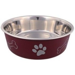 TRIXIE Edelstahlschüssel mit Motiv, rutschfest 0,25 l/ 12 cm
