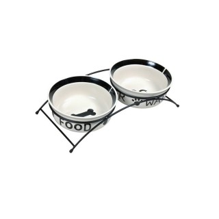 TRIXIE Napf-Set Keramik Metall 2 x 600 ml