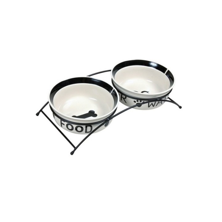 TRIXIE Napf-Set Keramik Metall 2 x 600 ml