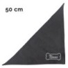 Schecker - Besticktes Halstuch Knochen + Name [50cm - Schwarz]