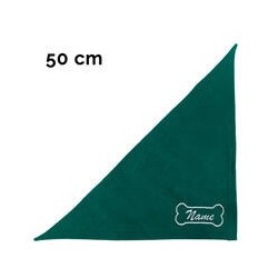 Schecker - Besticktes Halstuch Knochen + Name [50cm - Petrol]
