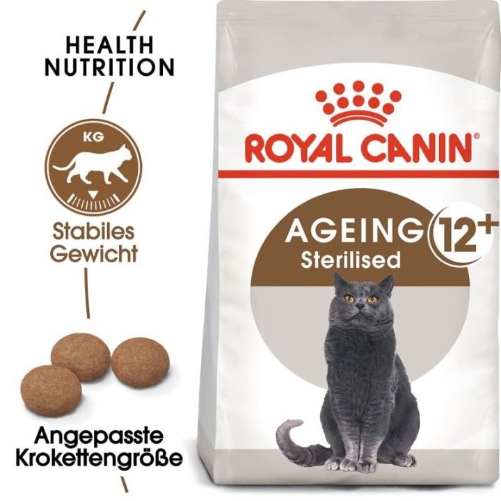 ROYAL CANIN AGEING 12+ Sterilised Trockenfutter für ältere kastrierte Katzen 4 kg